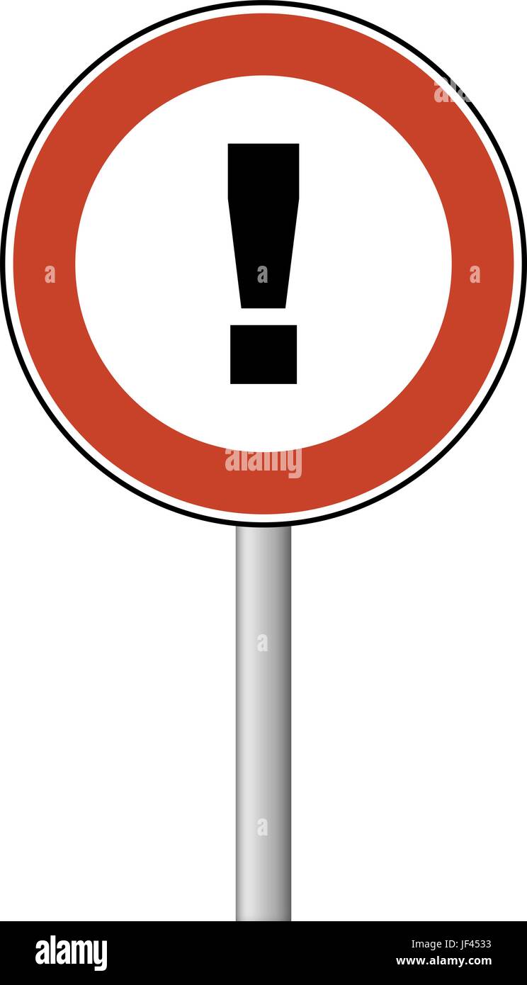 road sign red Stock Vector