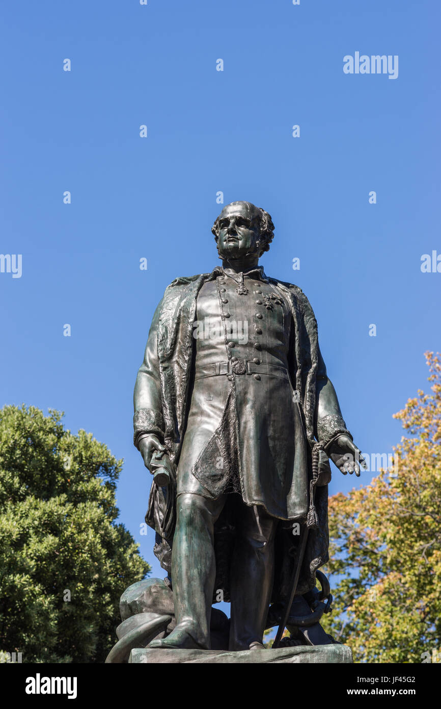 Hobart, Australia March 19. 2017 Tasmania. Closeup of bronze statue