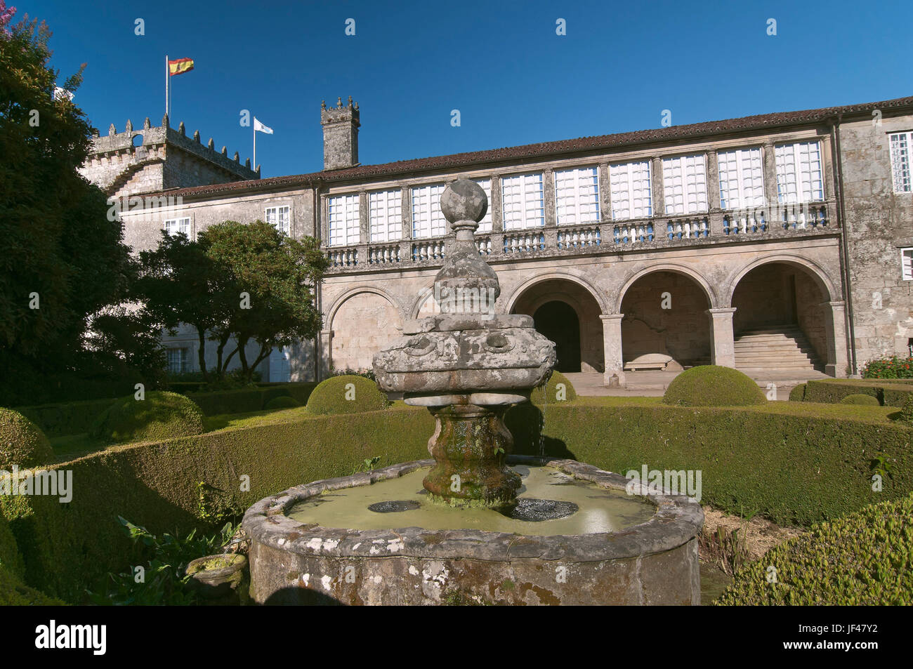 Pazo de Oca - 15th century, Pontevedra province, Region of Galicia, Spain, Europe Stock Photo