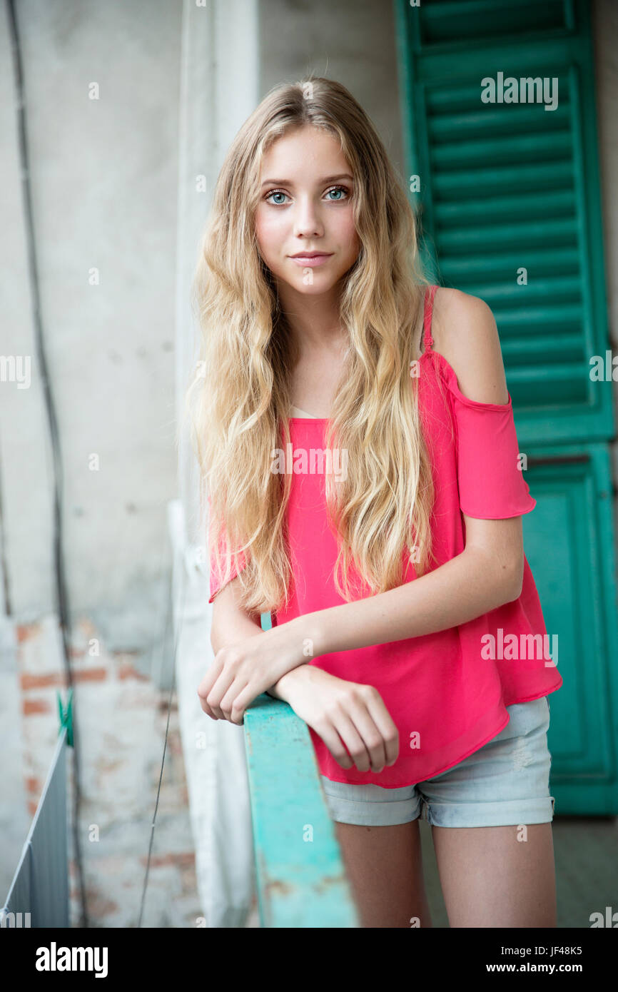 Portrait of teenage girl Stock Photo