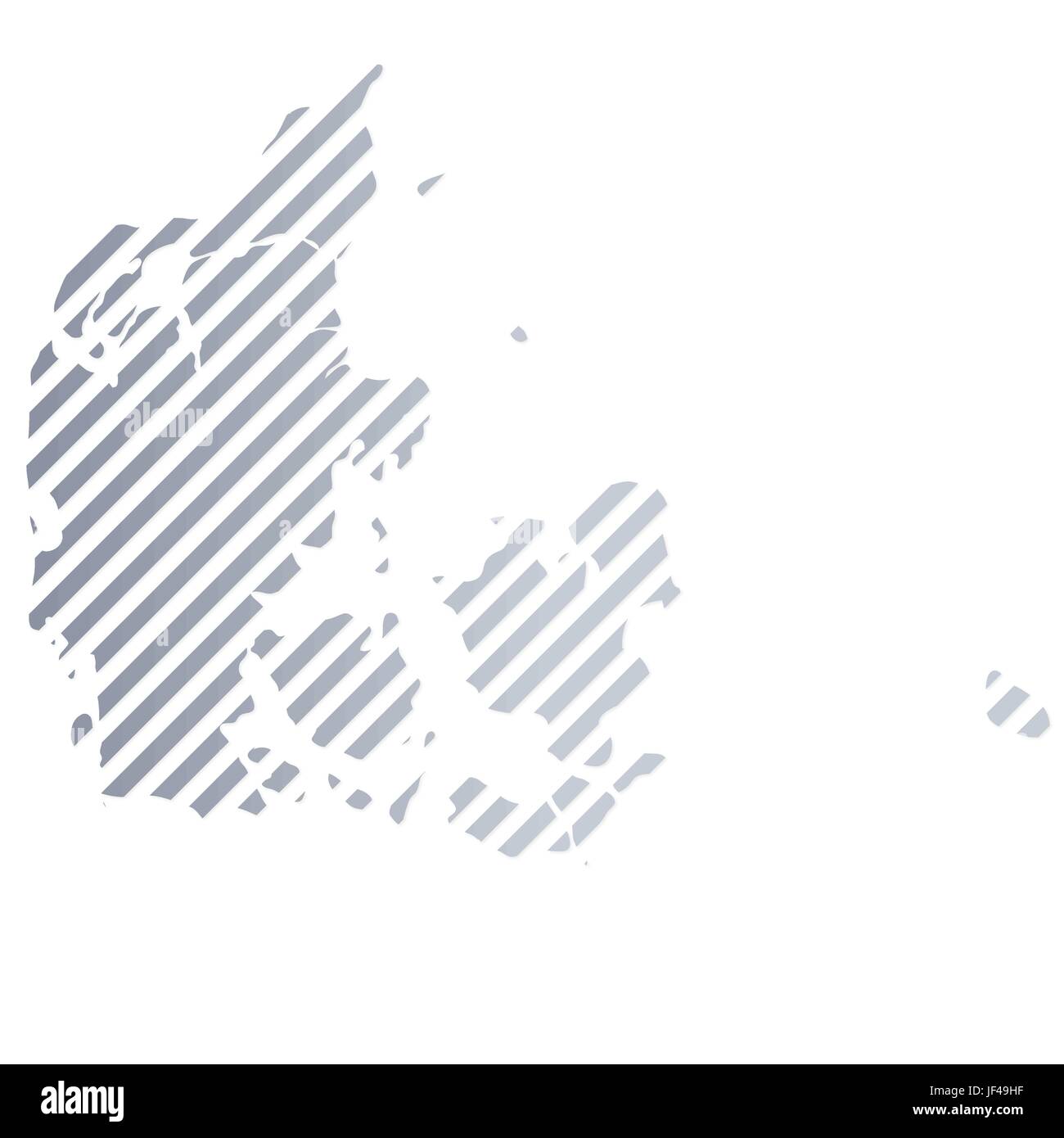 map of denmark in strips Stock Vector