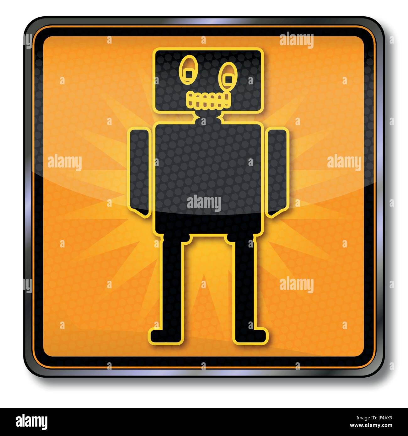 sign with small robots Stock Vector Image & Art - Alamy