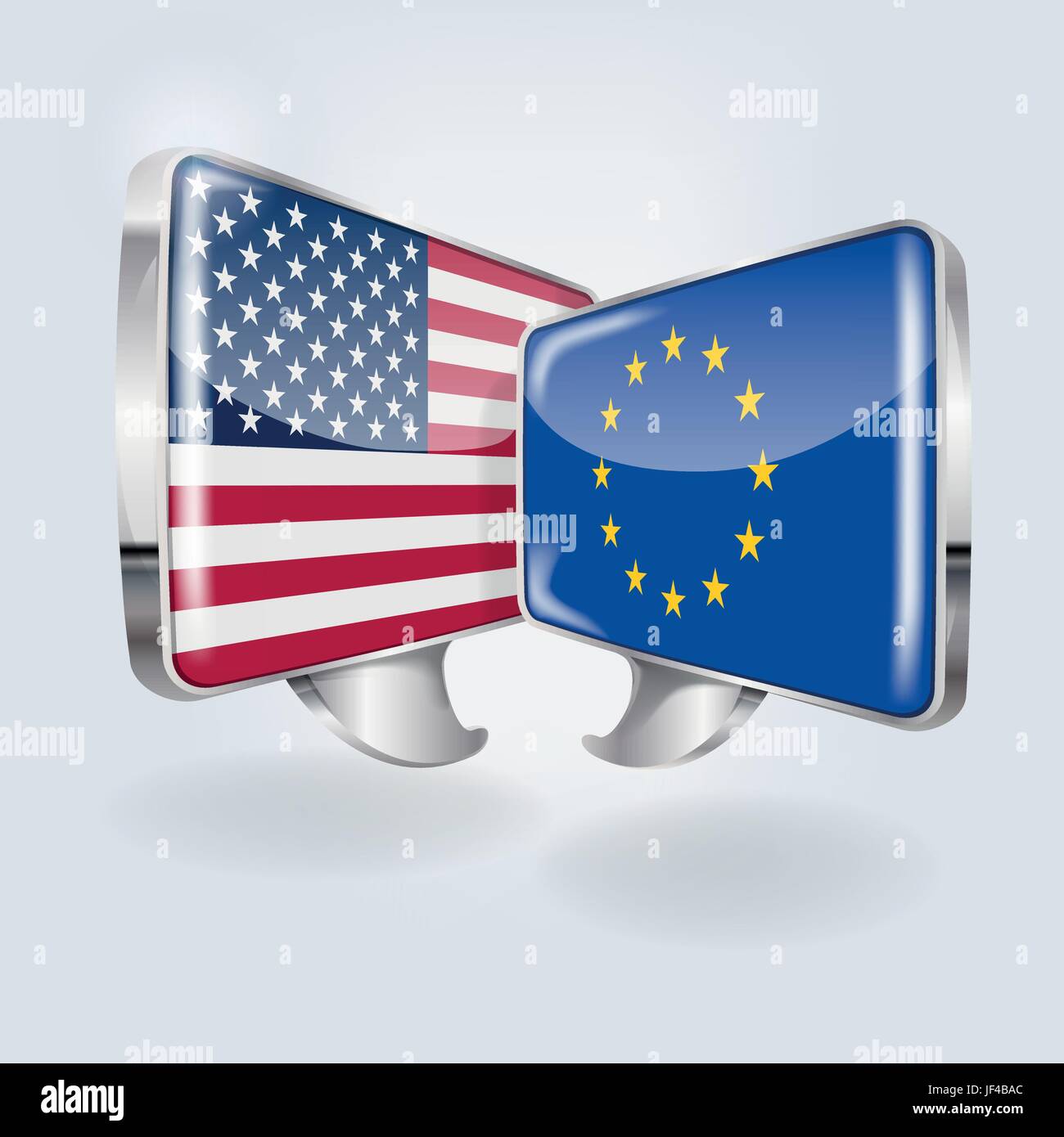 speech in european and american Stock Vector