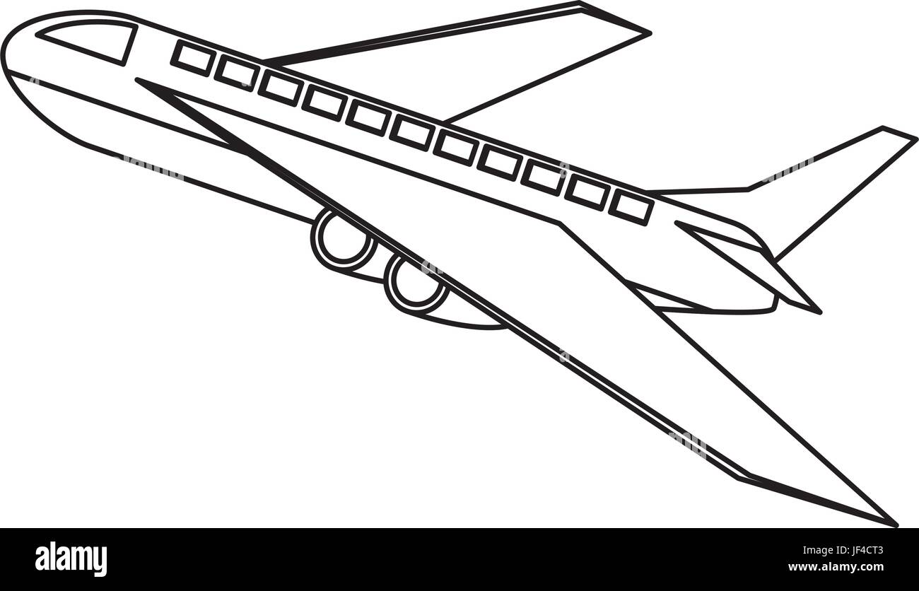 airplane taking off Stock Vector