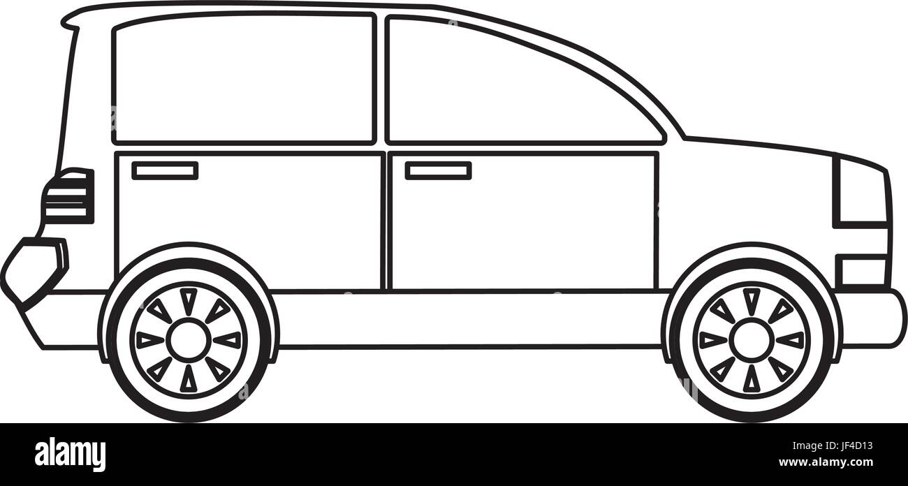 Familiar car vehicle Stock Vector