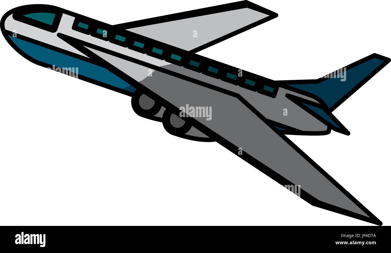 airplane taking off Stock Vector