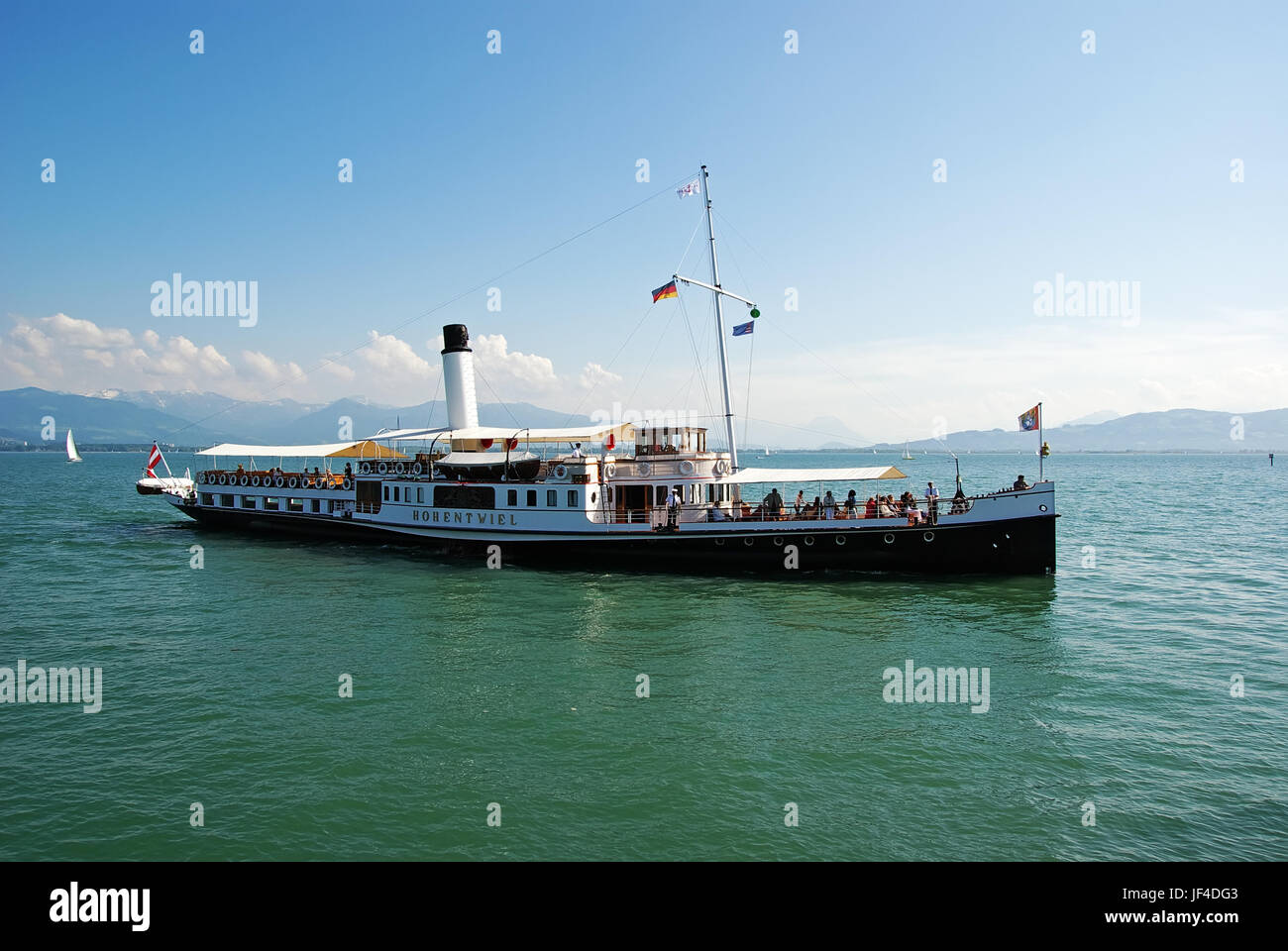 Paddle Wheel Steamer Hohentwiel Stock Photo