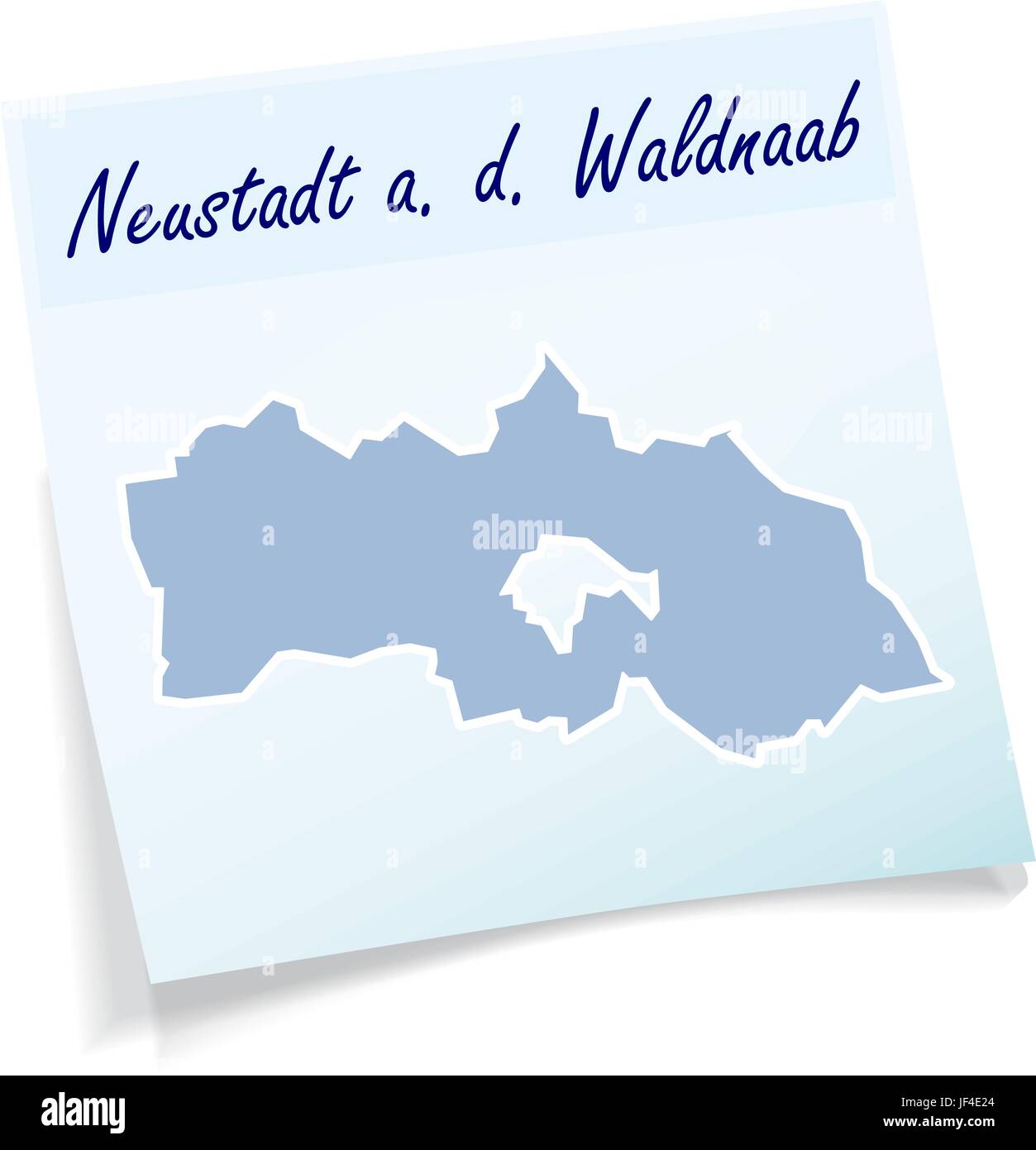 neustadt-an-der-waldnaab as notepad Stock Vector