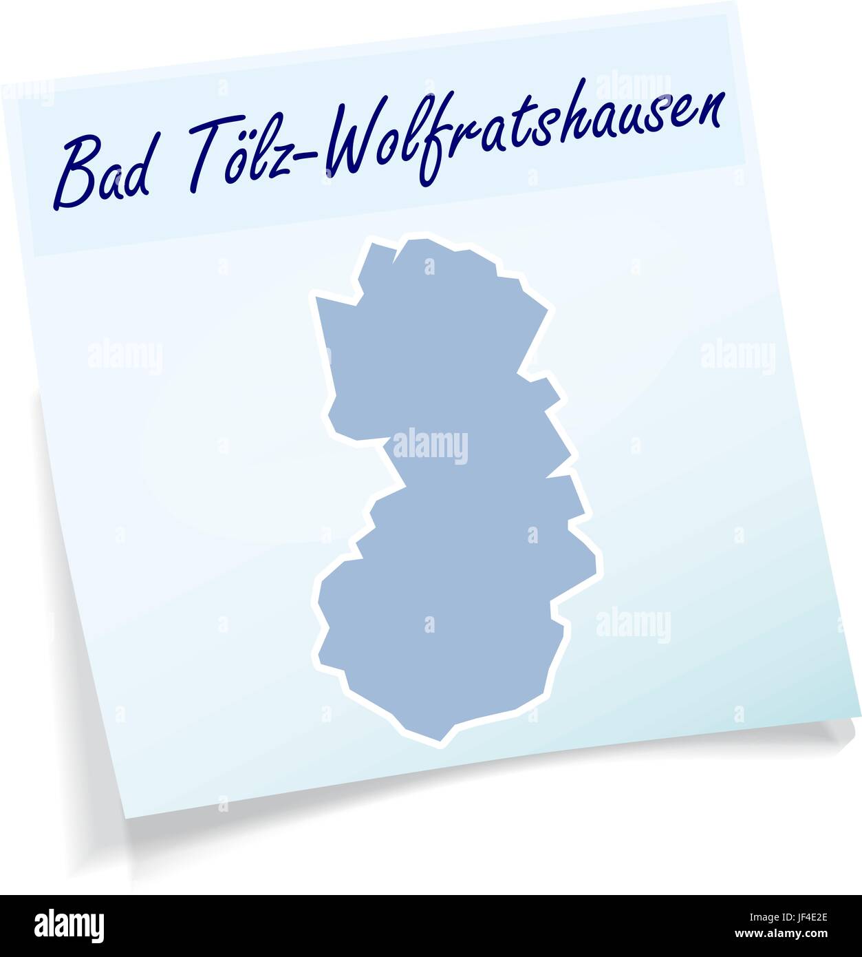 bad-toelz-wolfratshausen as sticky note Stock Vector