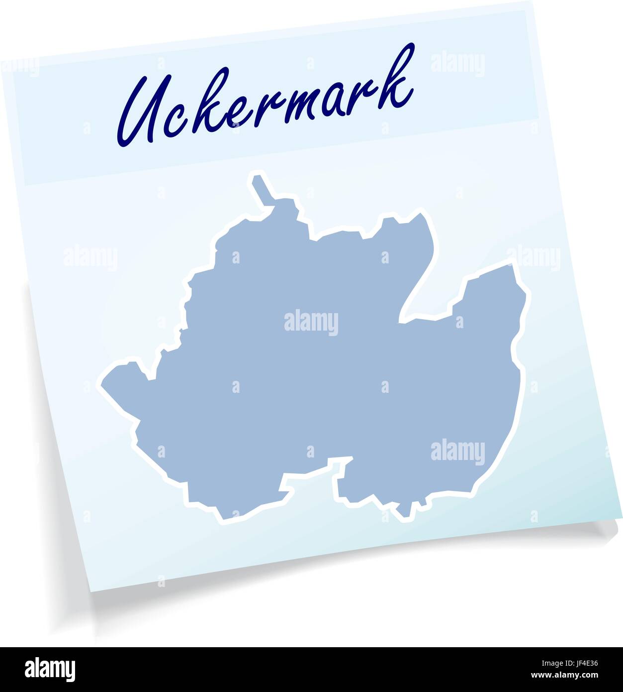 uckermark as notepad Stock Vector