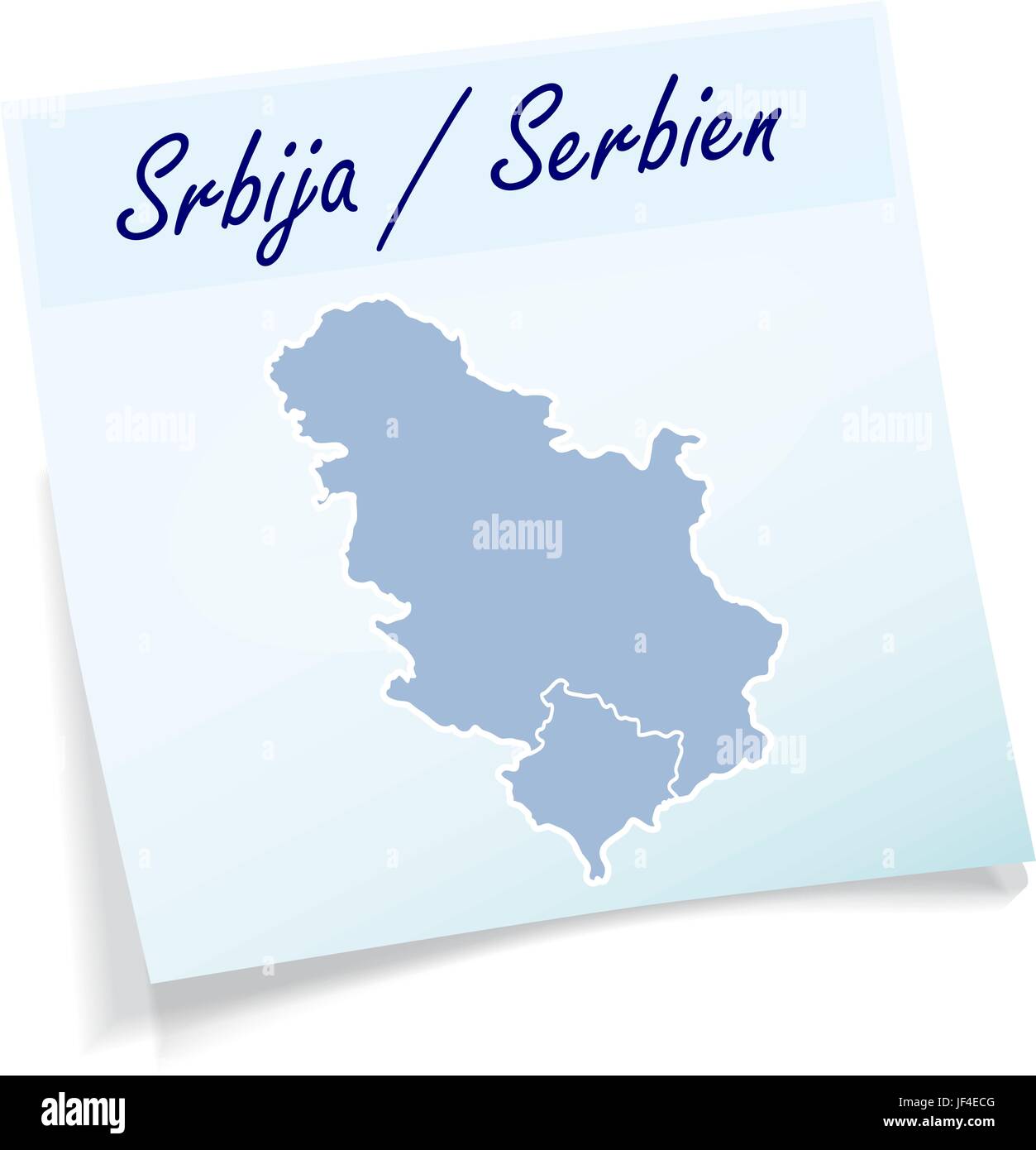 serbia stickies Stock Vector
