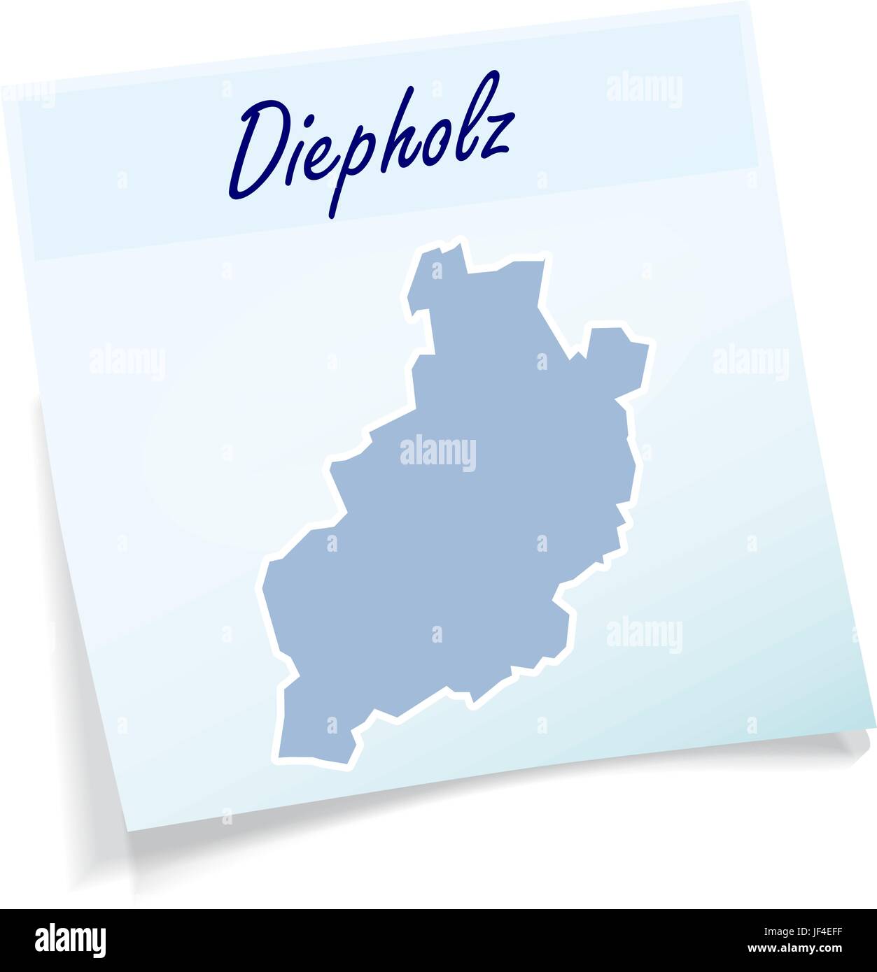 diepholz as sticky note Stock Vector