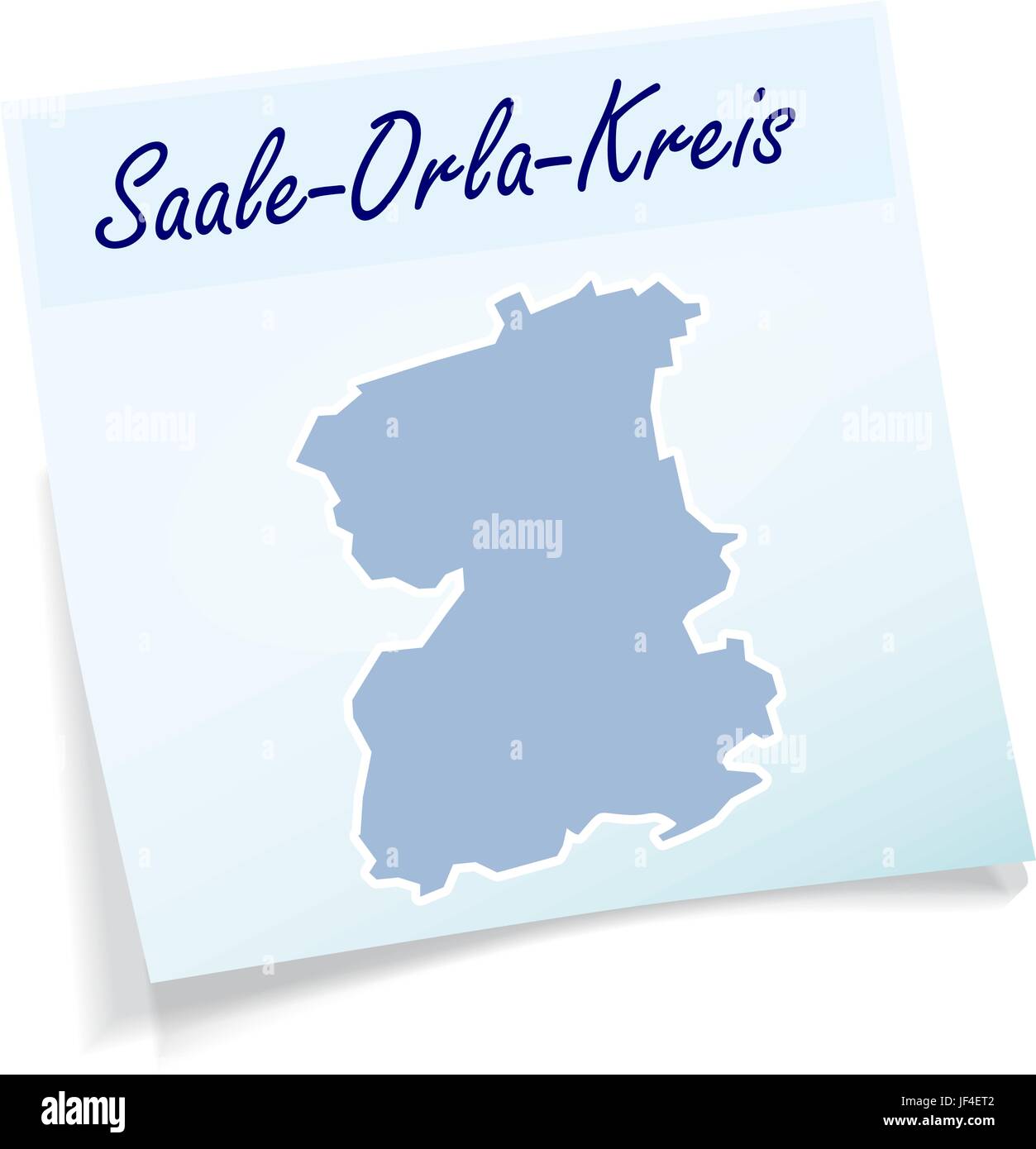 saale-orla circle as a notepad Stock Vector