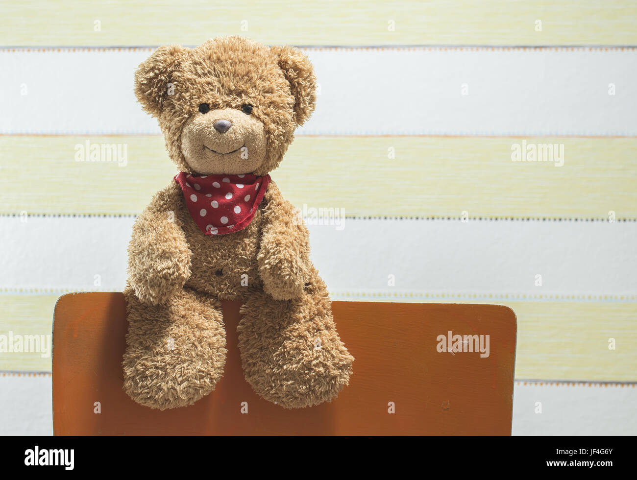 Teddy bear in a baby room Stock Photo - Alamy