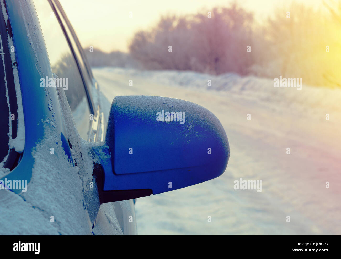 car with outside mirror Stock Photo Alamy