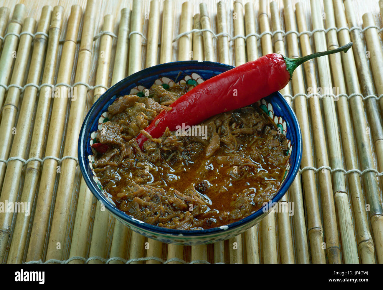 Filipino Chocolate Meat Dinuguan Stock Photo
