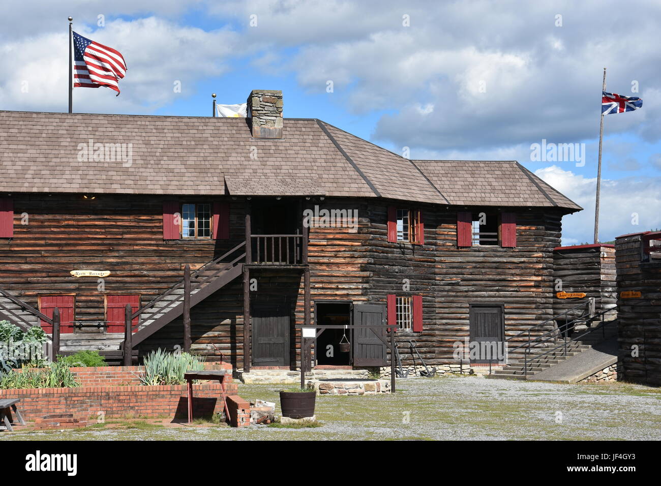 Fort William Henry in Lake George, New York Stock Photo