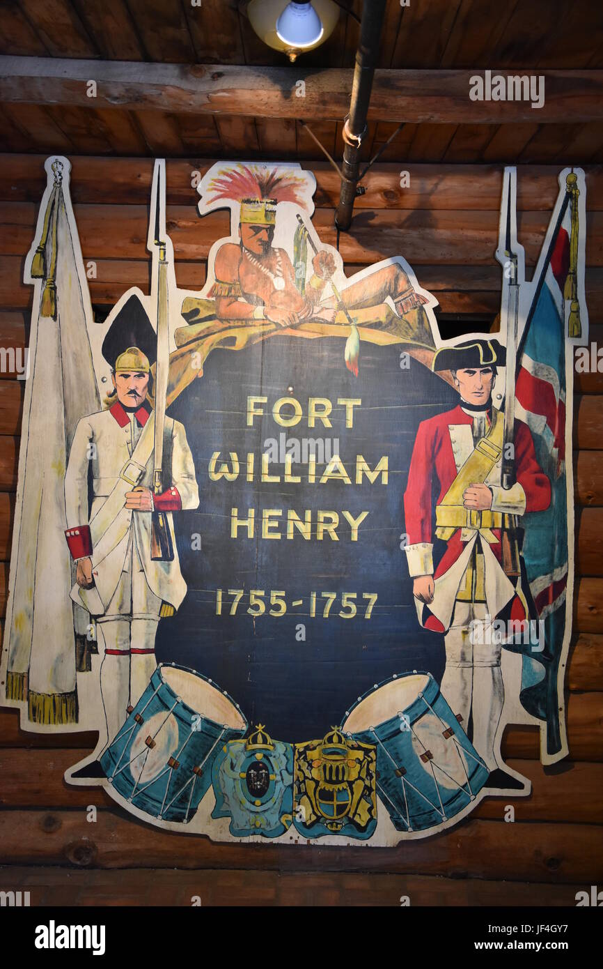 Fort William Henry in Lake George, New York Stock Photo