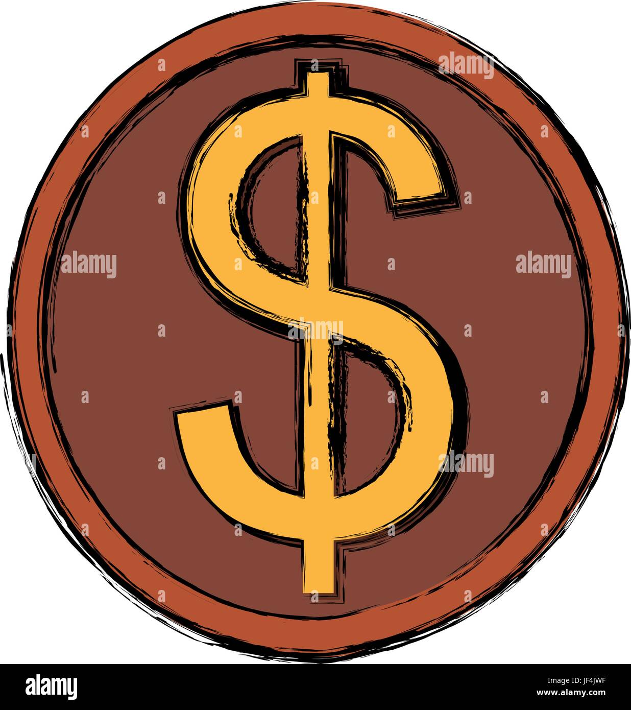 Coins money isolated Stock Vector