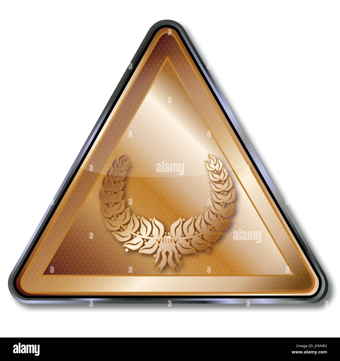 shield with bronze rim Stock Vector