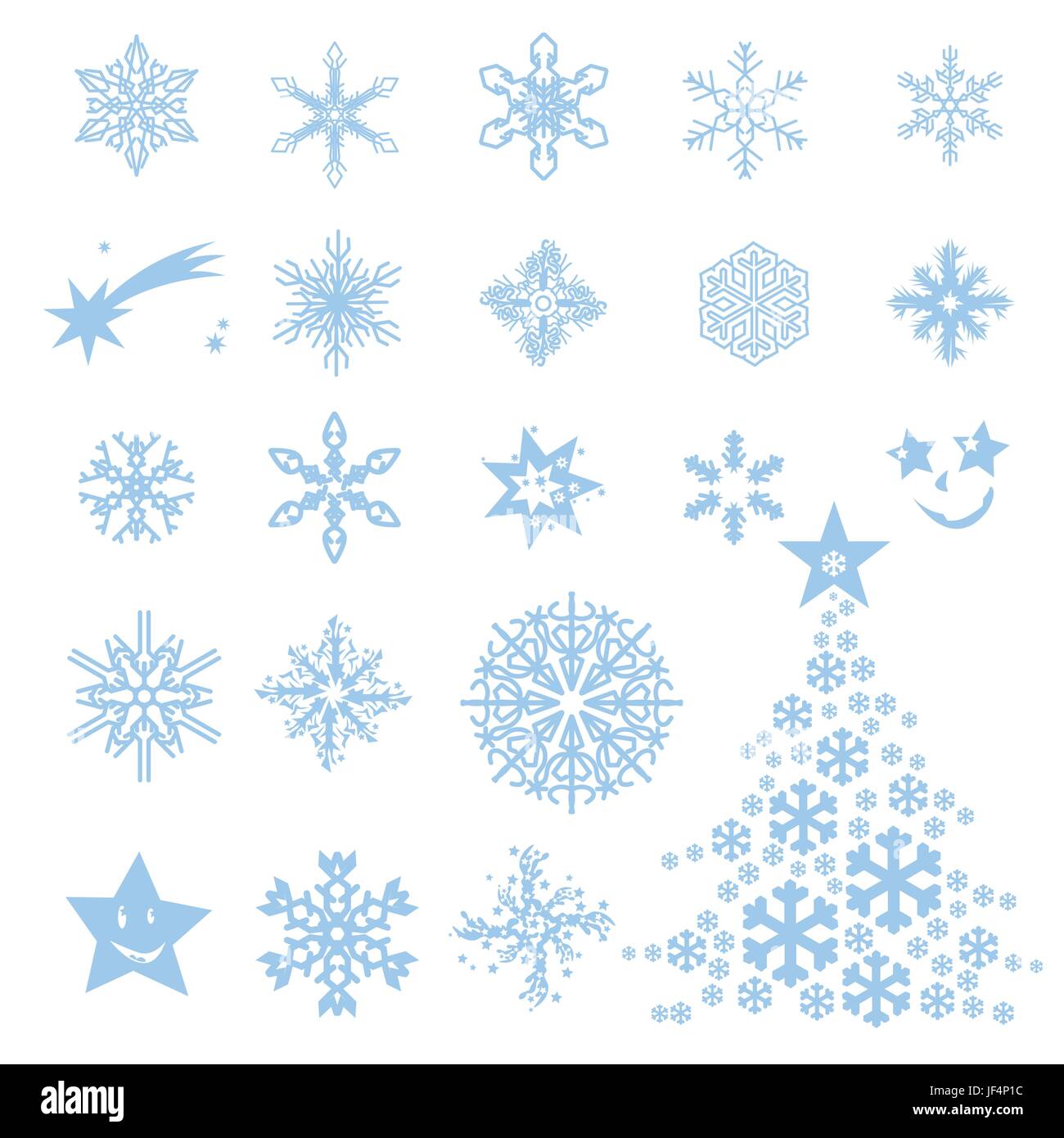 frost work, christmas tree, festive, advent season, stars, asterisks, comet, Stock Vector