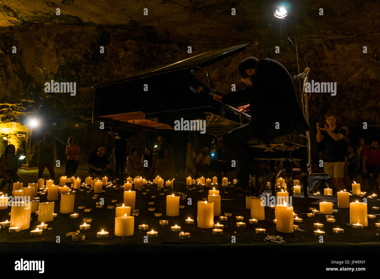 Jerusalem, Israel. 28th June, 2017. A piano player performs in the ...