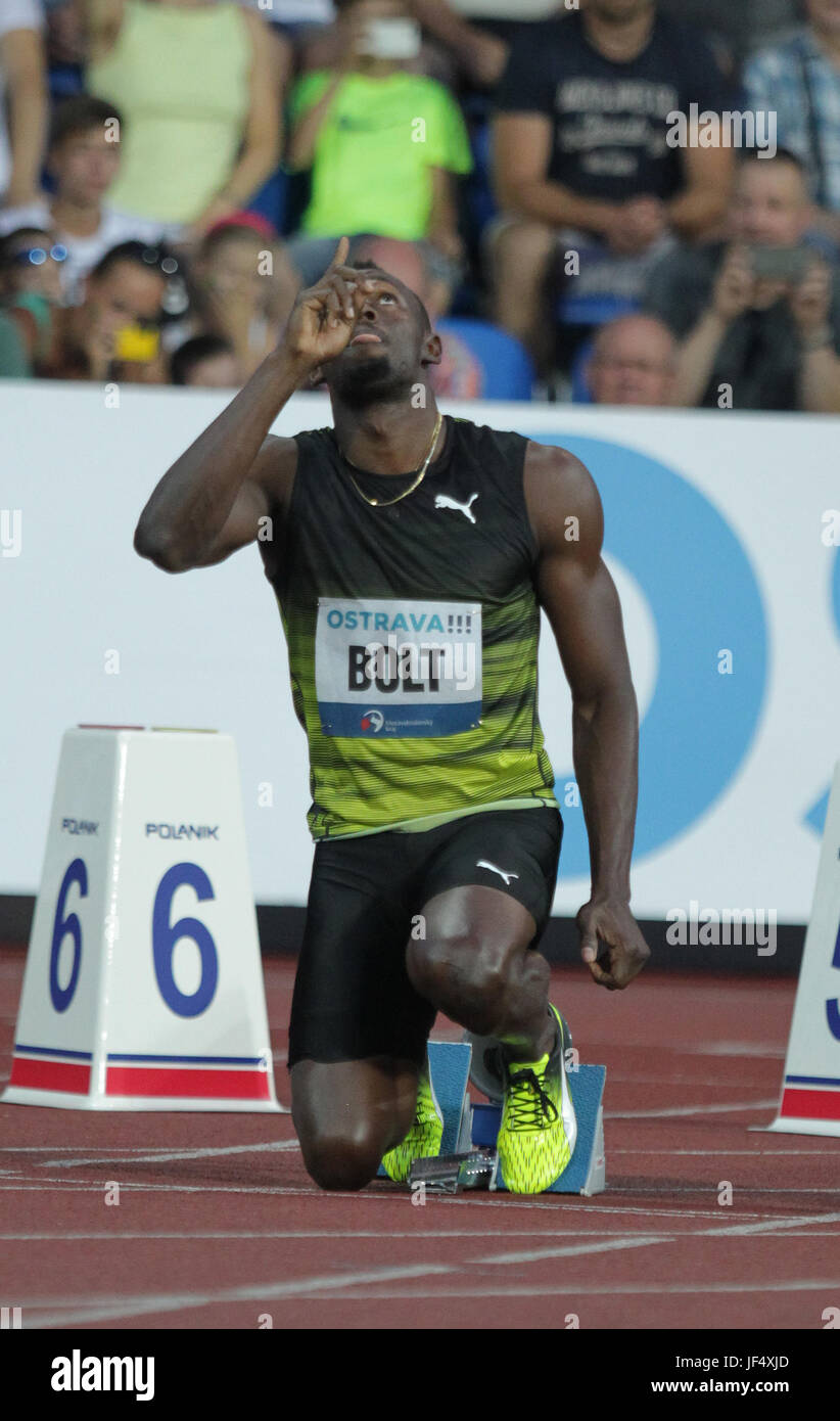 Bolt Sprinter Ostrava, Czech Republic. 28th June, 2017. Jamaican sprinter Usain Bolt ...