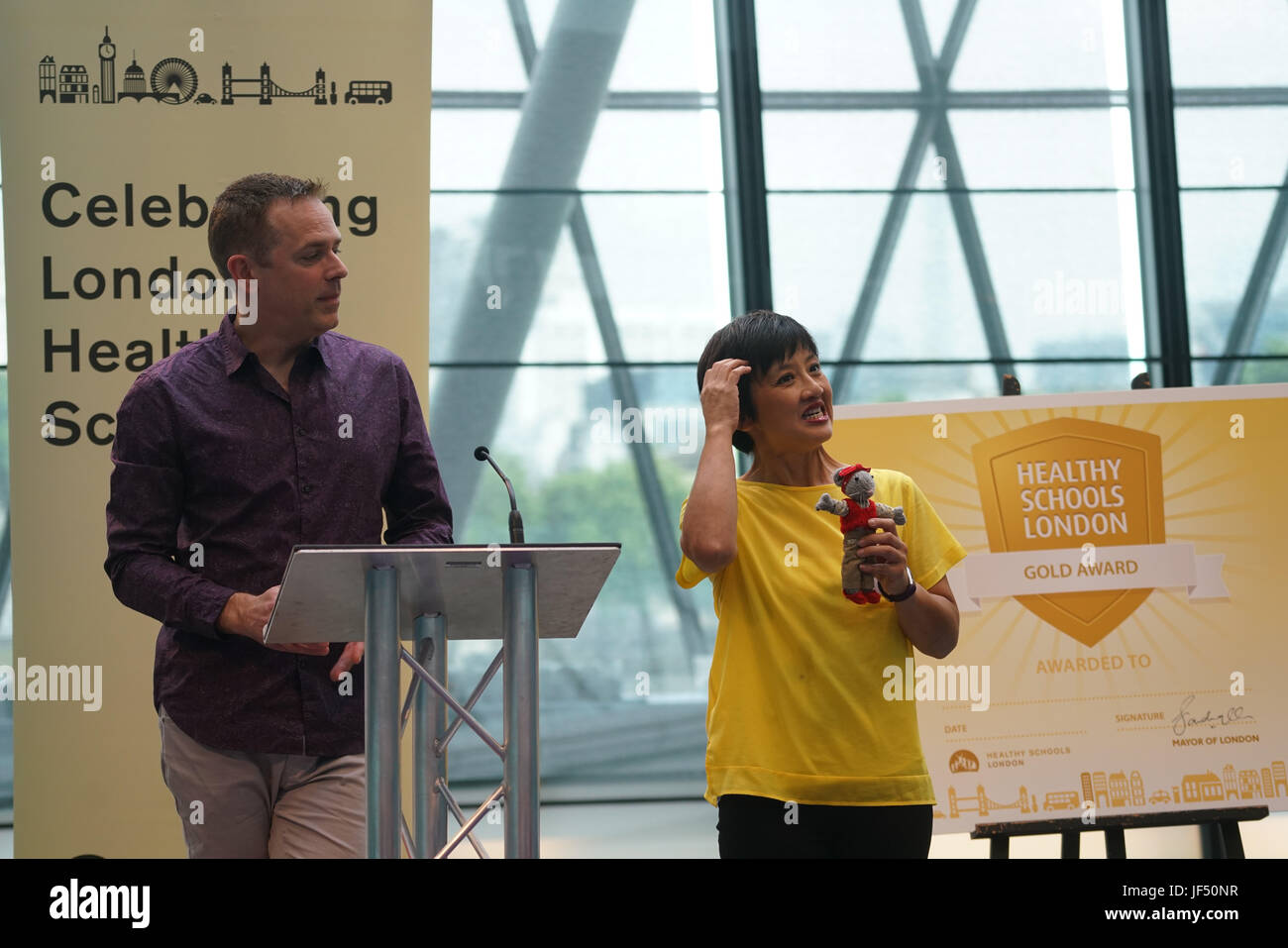 City Hall London Uk 29th June 2017 BBC Children s TV Presenters Chris Jarvis Pui Fan Lee 