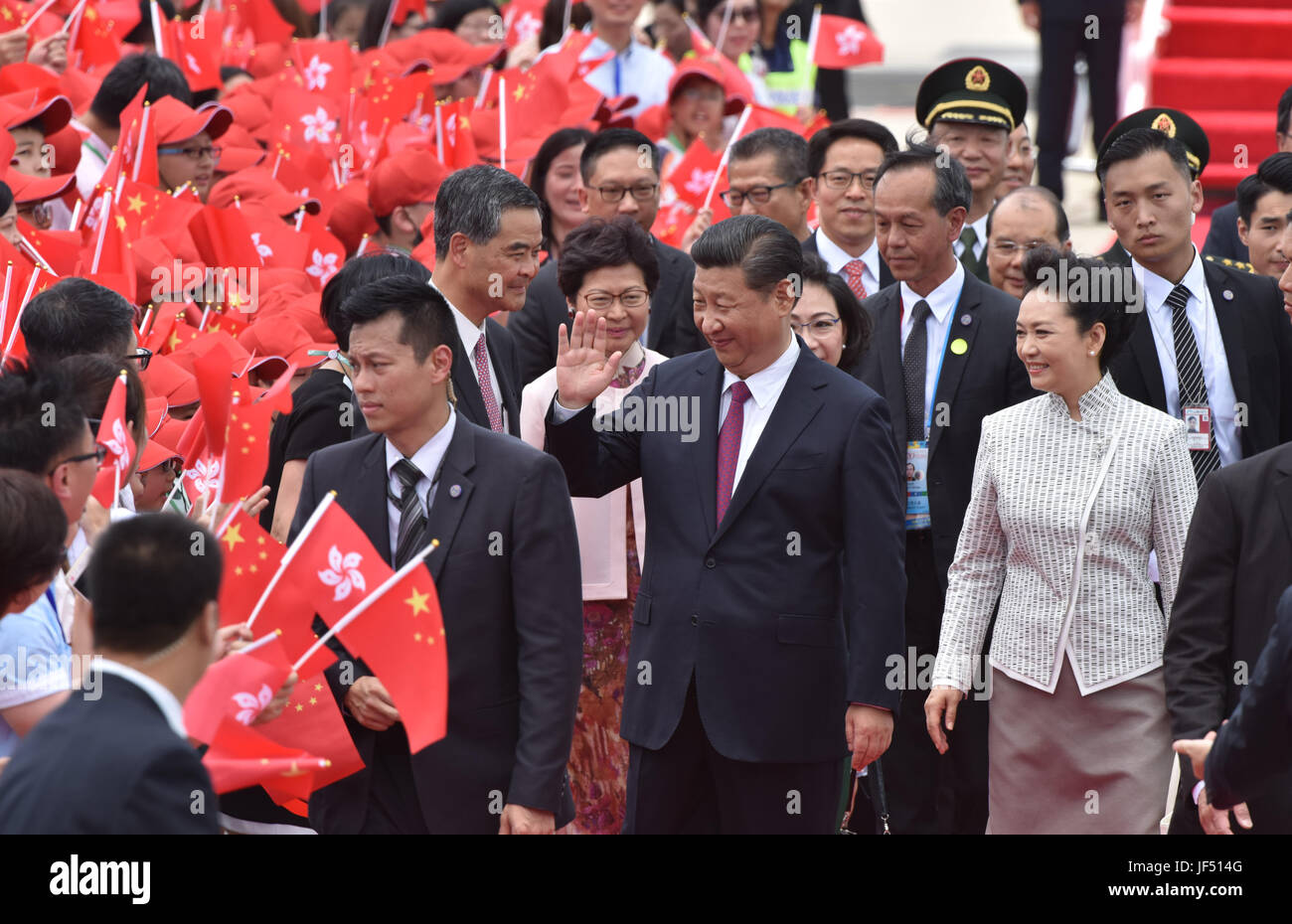 Hong Kong. 29th June, 2017. Chinese President Xi Jinping and his wife ...