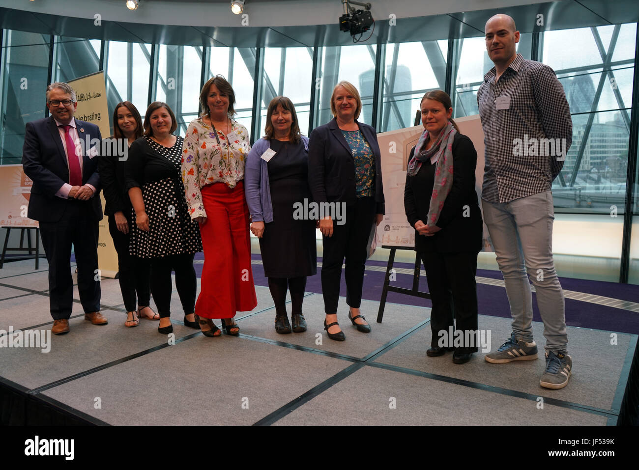 City Hall, London, Uk, 29th June 2017. Crownfield Infant School, Langtons Infant School, Glebe Primary, St Philip's, Links Primary School, All Saints Benhilton 'silver Awards' of the City Hall awards at the Health and education experts celebrate London’s healthiest schools. Credit: See Li/Alamy Live News Stock Photo
