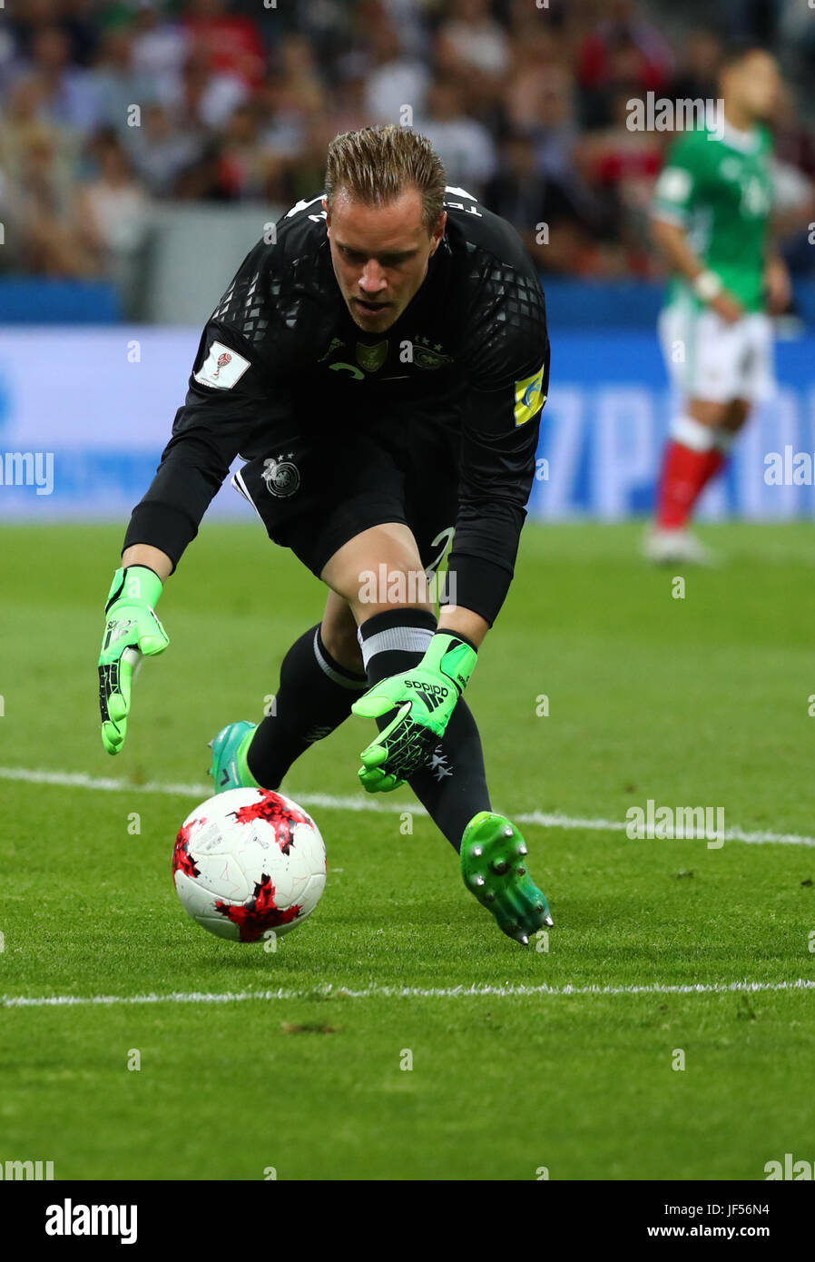 Sochi, Russia. 29th June, 2017. Germany's Marc-Andre ter Stegen during the semi-final of the Confederations Cup between Germany and Mexico at the Fisht Stadium in Sochi, Russia, 29 June 2017. Photo: Christian Charisius/dpa/Alamy Live News Stock Photo