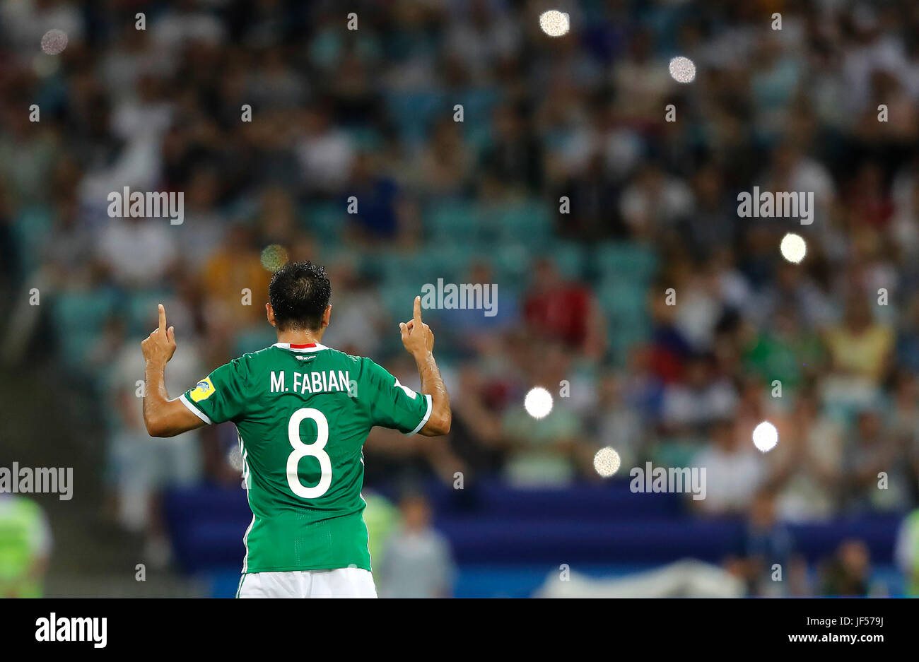 SOCHI, SC - 29.06.2017: GERMANY VS MEXICO - FABIAN Marco of Mexico celebrates his goal during a match between Germany and Mexico valid for the semifinals of the 2017 Confederations Cup on Thursday (29th), held at the Sochi Olympic Stadium in Sochi, Russia. (Photo: Rodolfo Buhrer/La Imagem/Fotoarena) Stock Photo
