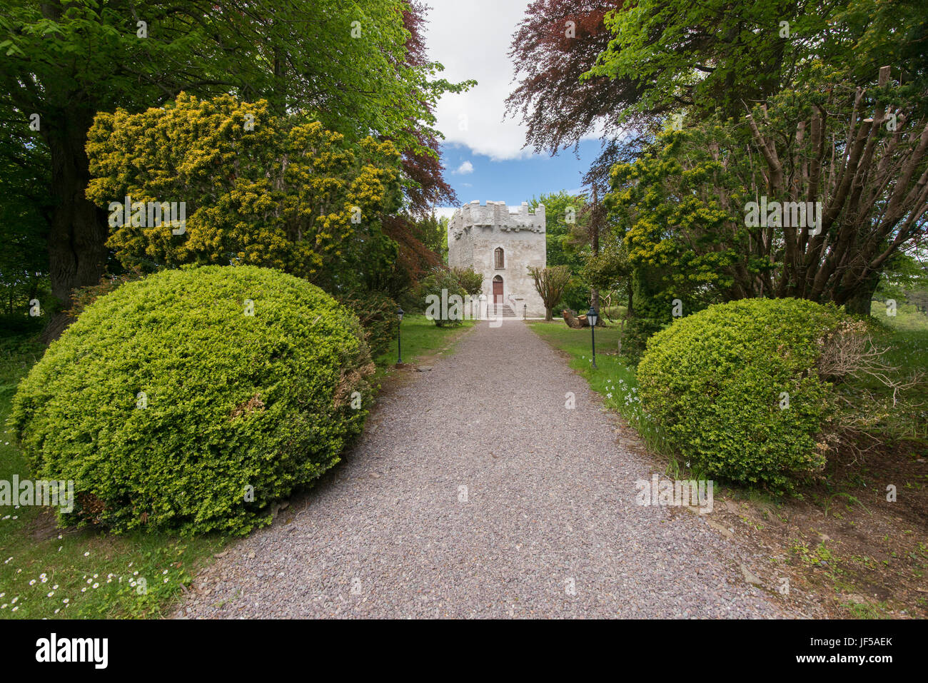 Dunloe Castle in County Kerry, Ireland. Stock Photo