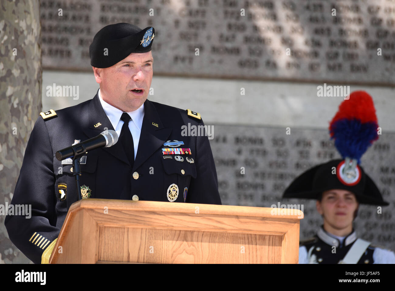 U.S. Army Europe Commanding General Lt. Gen. Ben Hodges speaks during