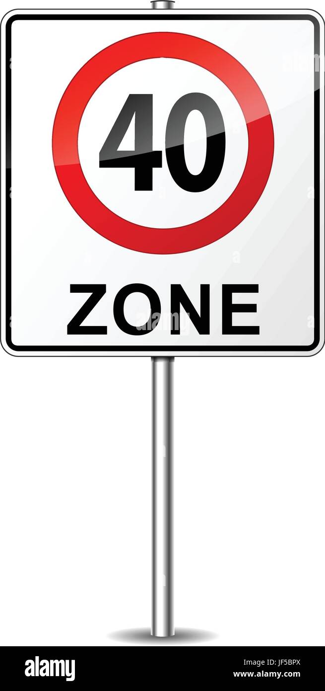 Road sign 40 Stock Vector Images - Alamy