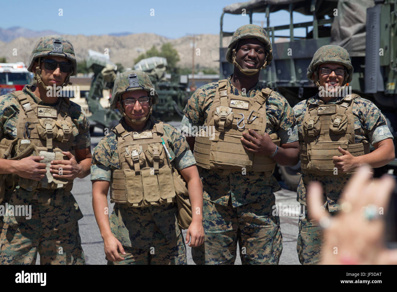 Marines with 3rd Light Armored Reconnaissance Battalion pose for a