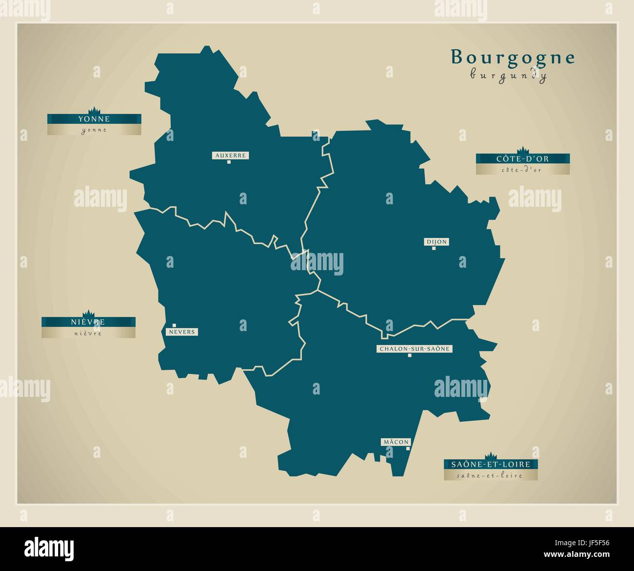 Map of yonne hi-res stock photography and images - Alamy