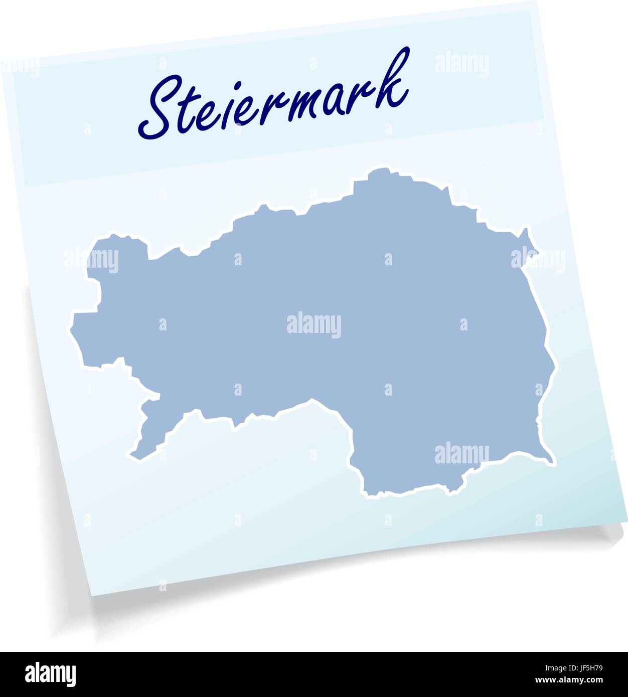 styria as stickies Stock Vector