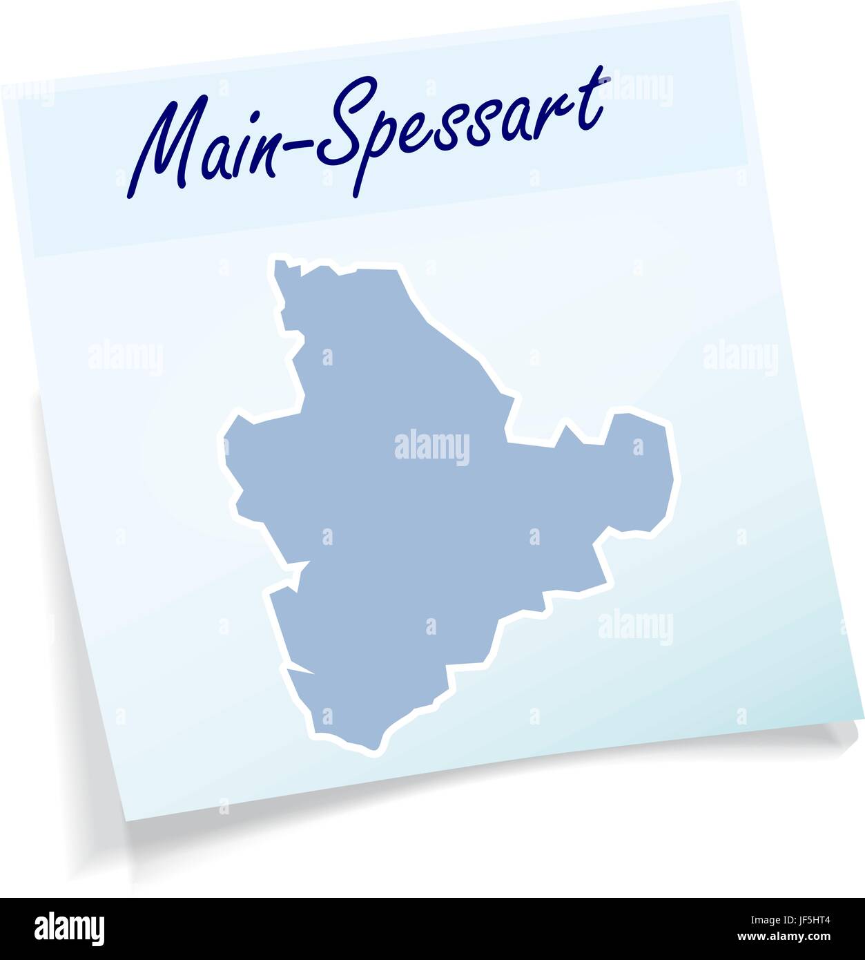 main-spessart as sticky note Stock Vector