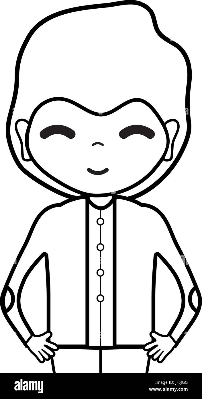 line cute man with hairstyle design Stock Vector Image & Art - Alamy