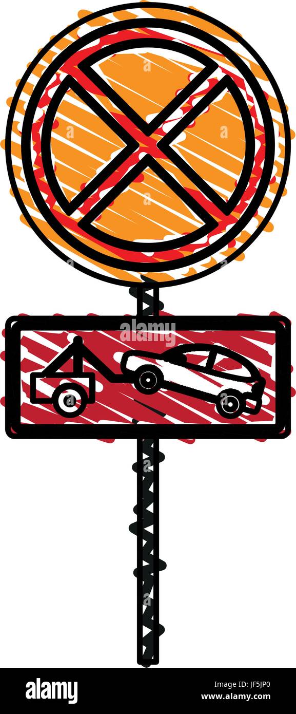 No parking sign vector illustration Stock Vector Image & Art - Alamy