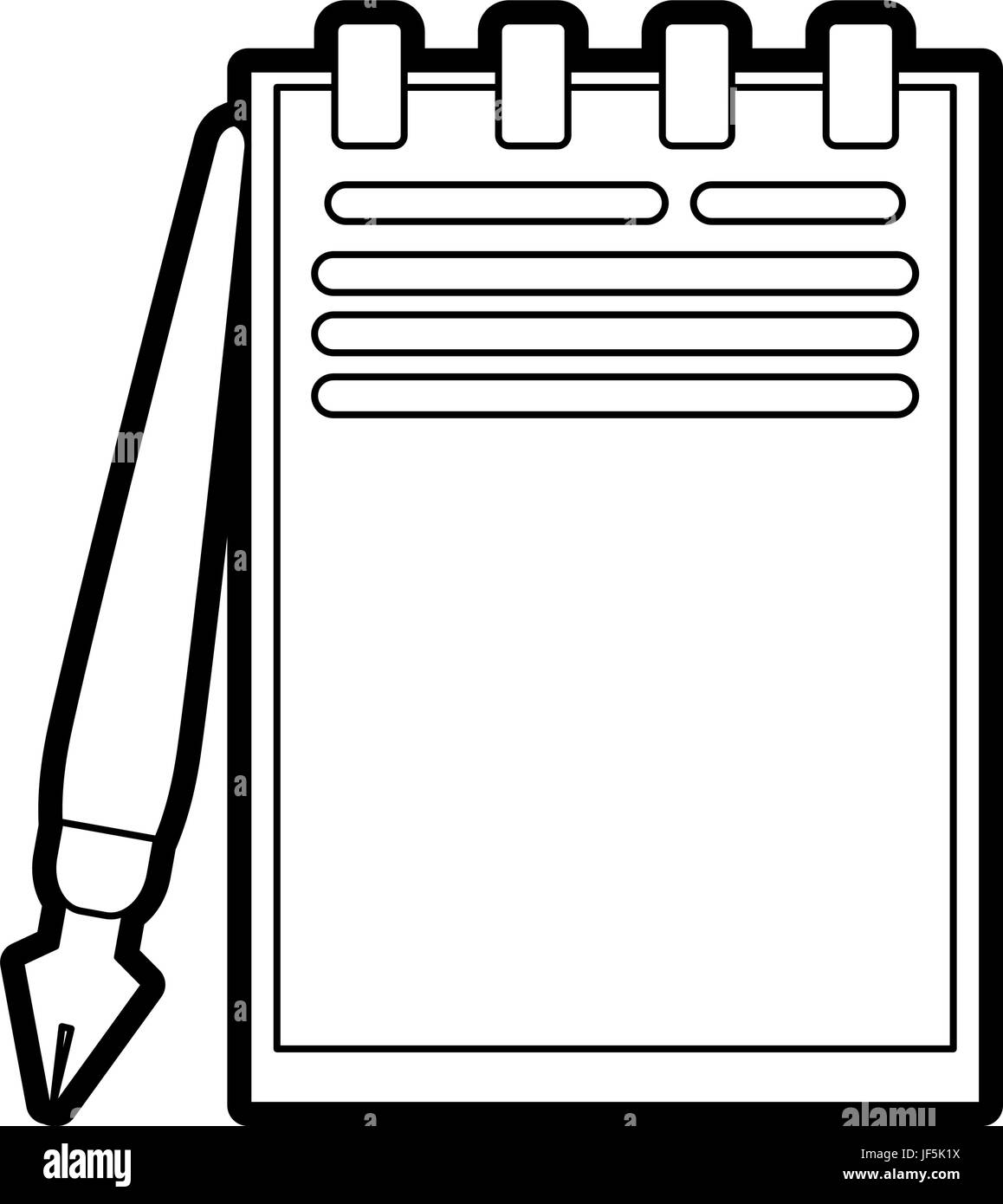 notebook and pen vector illustration Stock Vector Image & Art Alamy