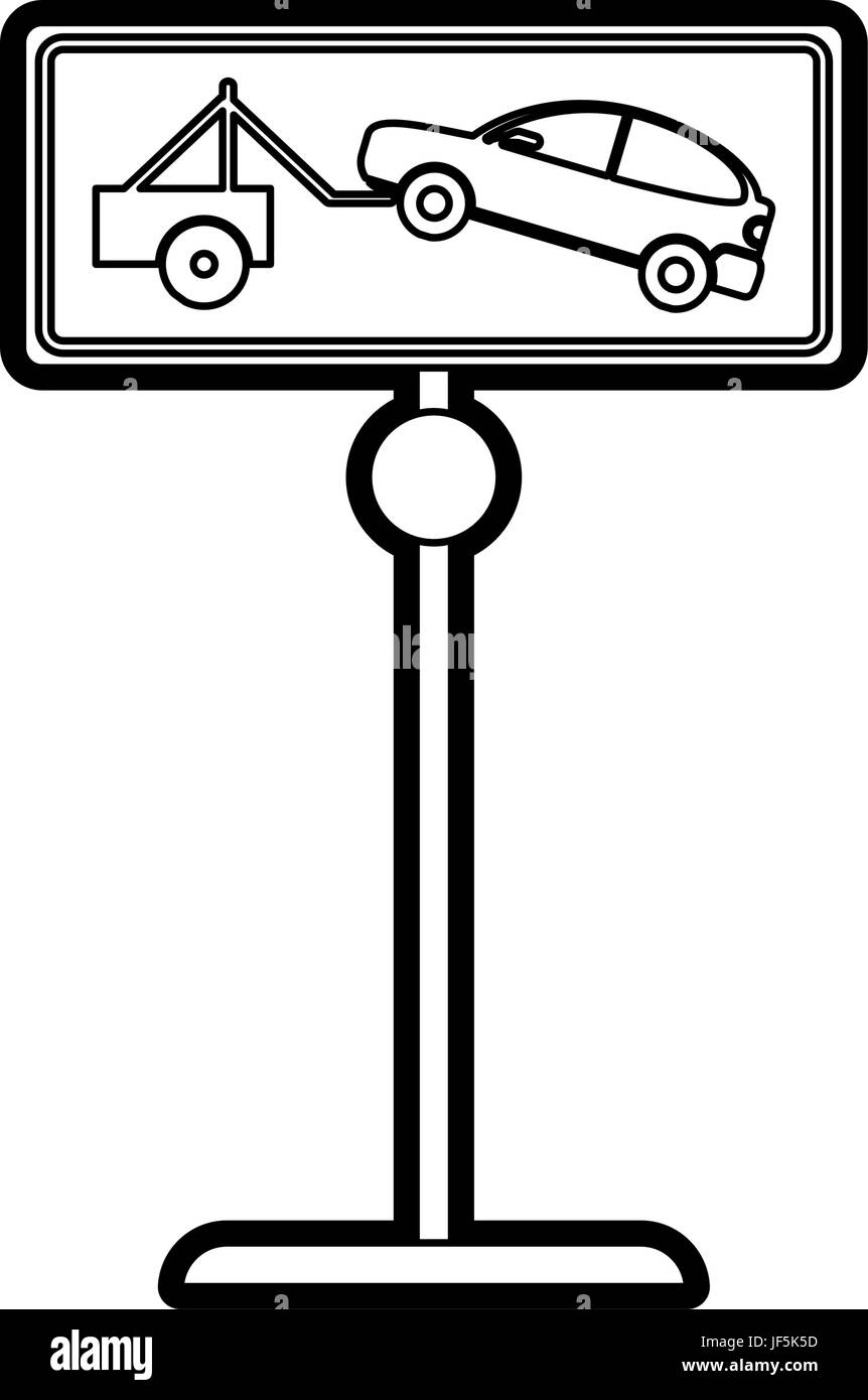 tow away sign vector illustration Stock Vector Image &amp; Art - Alamy