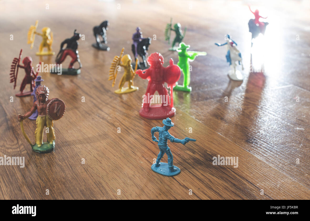 Miniature figures toys on the floor Stock Photo Alamy