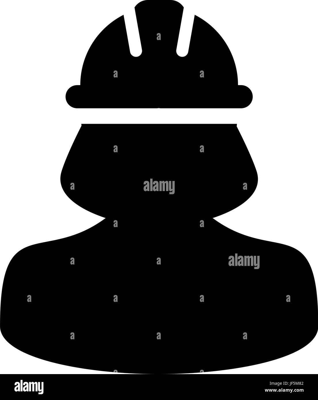 Woman Construction Worker Icon Vector Person Profile Avatar in Glyph ...