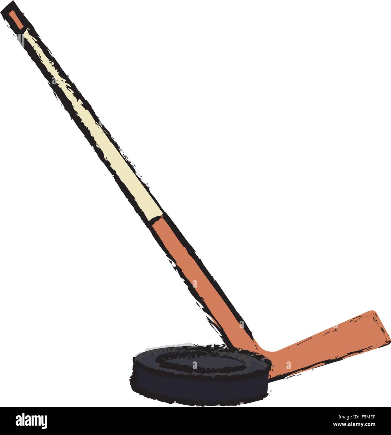 Drawing hockey stick puck sport Stock Vector Images Alamy
