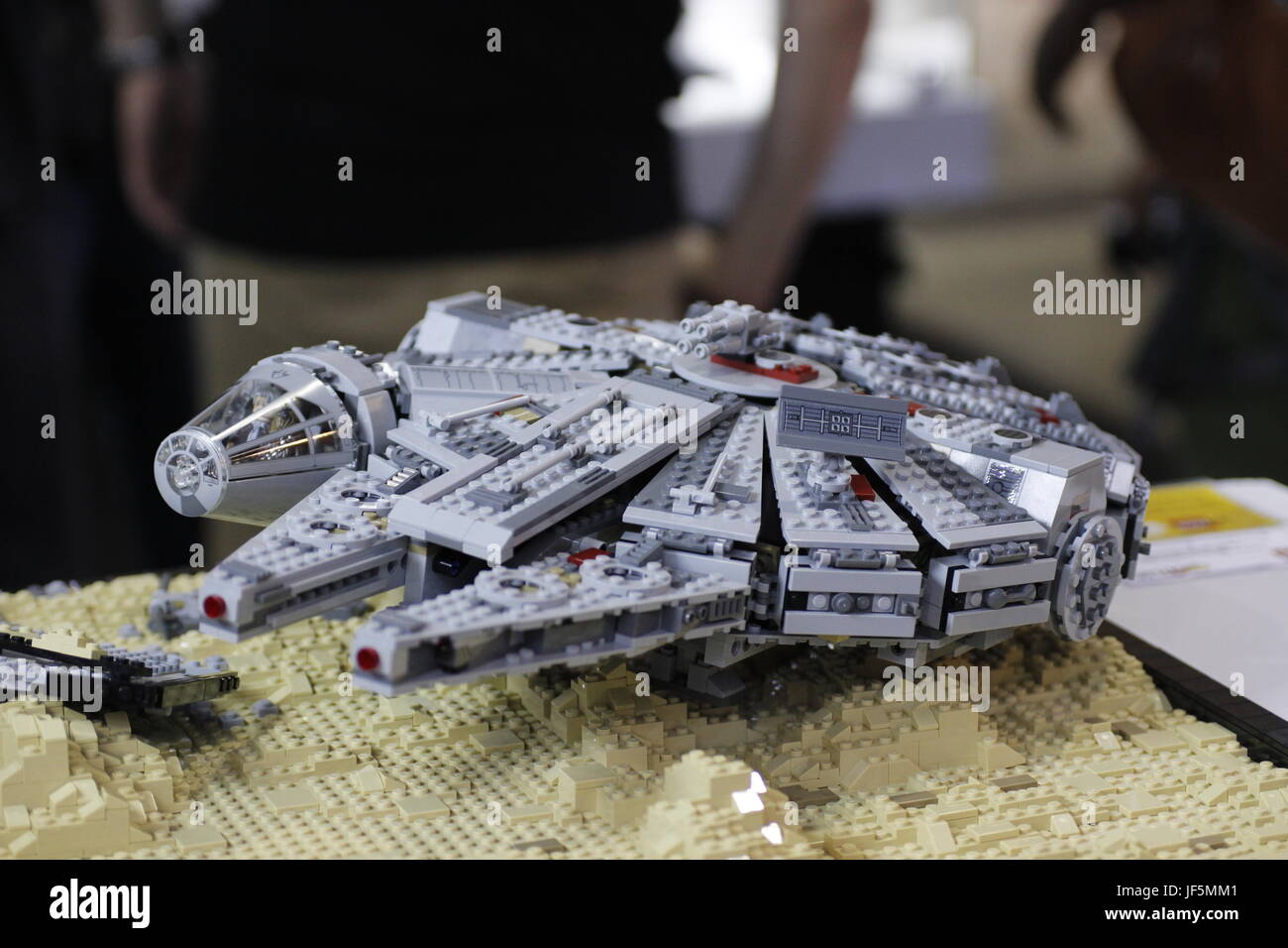 Lego replica of Millennium Falcon, spaceship from Star Wars Stock Photo -  Alamy