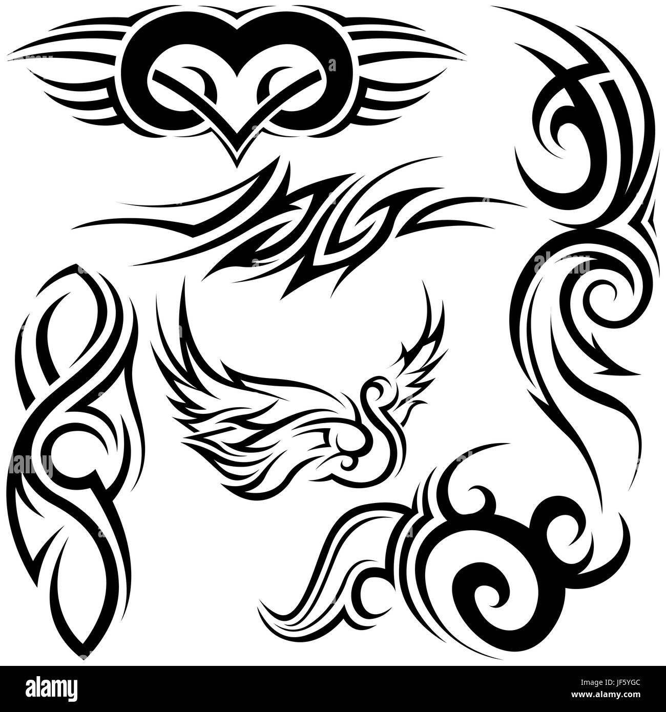 Tribal Tattoo Cut Out High Resolution Stock Photography and Images - Alamy