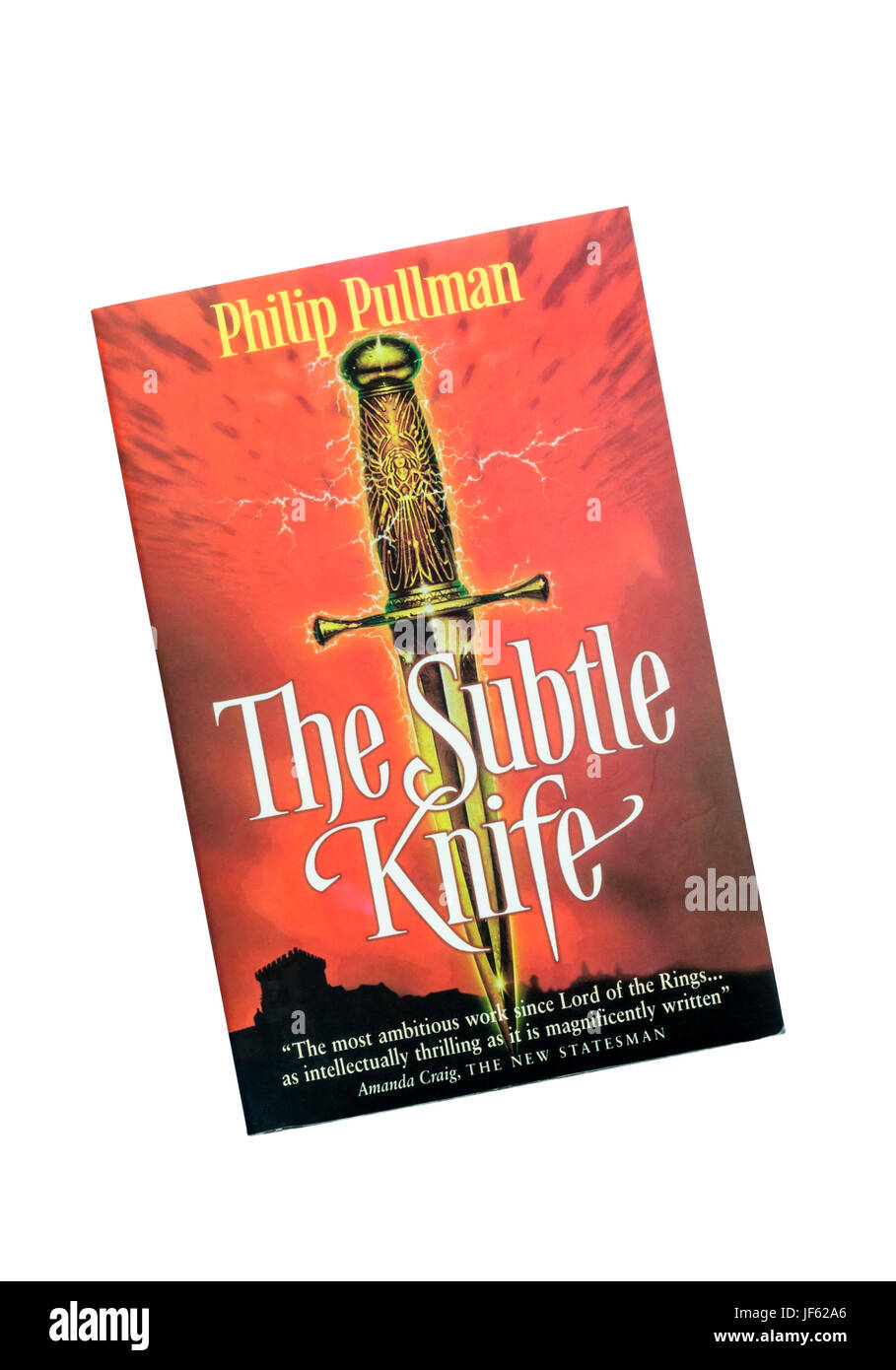The Subtle Knife by Philip Pullman is the second in the His Dark Materials trilogy. First published in 1997. Stock Photo