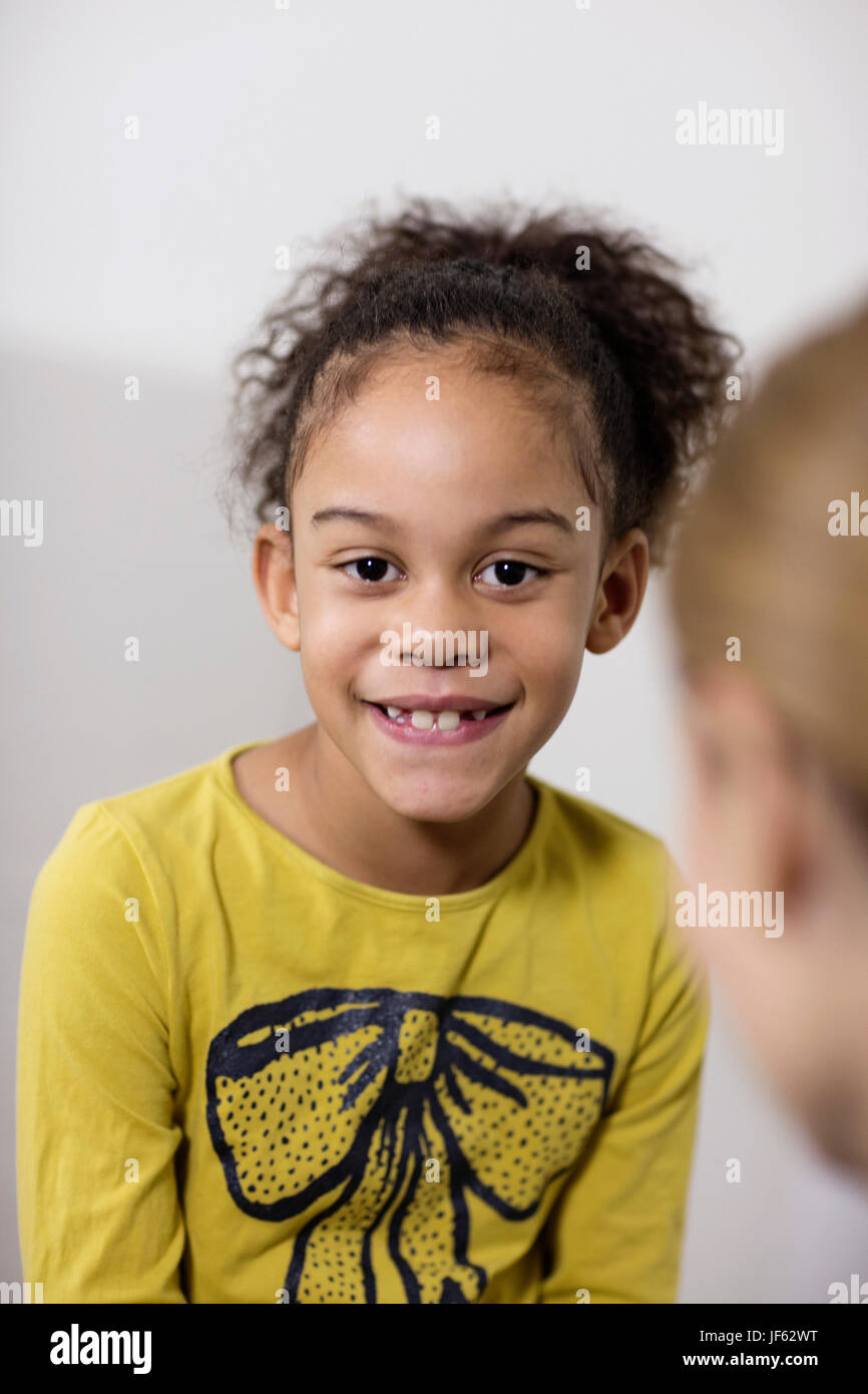 Portrait of smiling girl Stock Photo